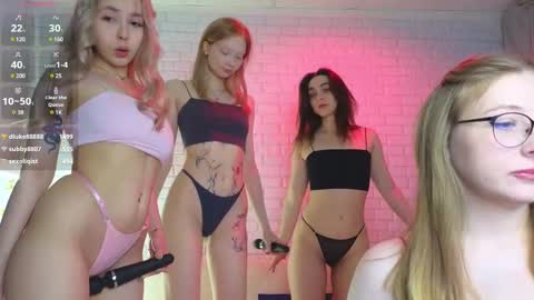 Snapshot of _ramune_ chatting on February 24, 5:43 am Merlizz Eva Jane Mila Nicole left to right online show from February 24, 5:43 am