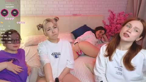Snapshot of _ramune_ chatting on February 9, 5:43 pm Merlizz Eva Jane Mila Nicole left to right online show from February 9, 5:43 pm