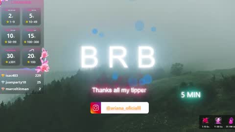 Ariana online show from October 26, 2:01 am