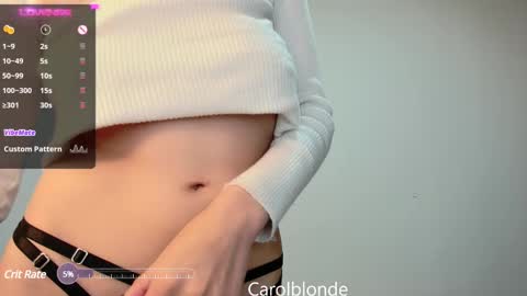 Snapshot of carolblonde chatting on March 7, 5:40 am Char online show from March 7, 5:40 am