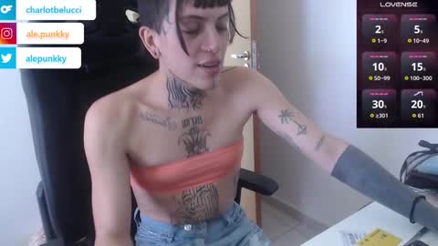 Snapshot of charlotbelucci_ chatting on October 13, 12:40 pm Ale punky online show from October 13, 12:40 pm
