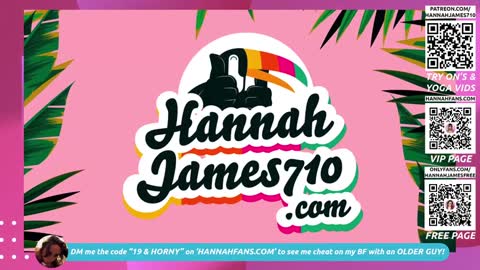 Snapshot of hannahjames710 chatting on December 28, 5:03 pm Hannah James online show from December 28, 5:03 pm