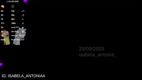 Snapshot of isabela_antonia_ chatting on September 29, 1:32 pm online show from September 29, 1:32 pm