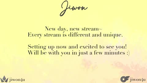 Jiwon online show from January 26, 8:57 am