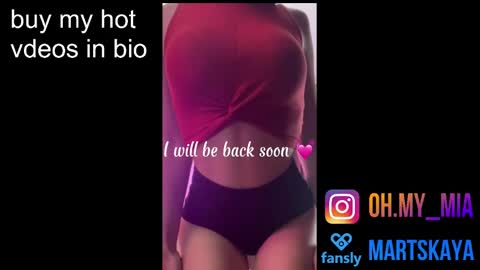 Snapshot of mia4sin chatting on January 18, 7:49 am Mia Martskaya online show from January 18, 7:49 am
