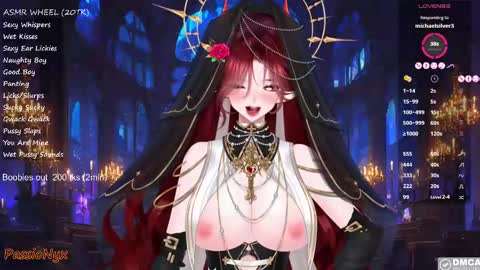 Snapshot of passionyx chatting on February 24, 6:27 am Succubus Nyx online show from February 24, 6:27 am