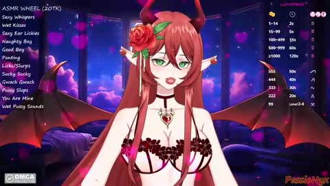 Snapshot of passionyx chatting on December 5, 5:54 am Succubus Nyx online show from December 5, 5:54 am