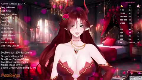 Snapshot of passionyx chatting on February 14, 4:37 am Succubus Nyx online show from February 14, 4:37 am
