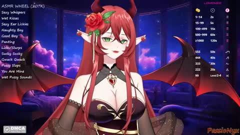 Snapshot of passionyx chatting on December 5, 2:47 am Succubus Nyx online show from December 5, 2:47 am