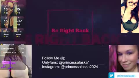 Snapshot of princessalaska1 chatting on February 18, 1:44 pm PrincessAlaska online show from February 18, 1:44 pm