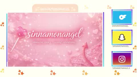 Sinnamonangel online show from January 12, 8:10 am