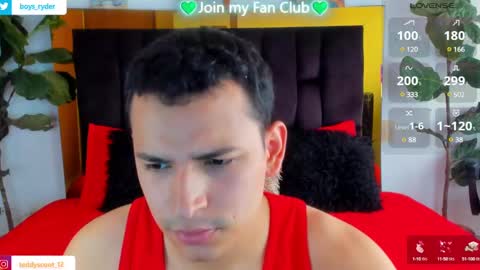 Snapshot of teddy_cowboy chatting on February 12, 5:16 pm Follow me on Twitter boys ryder and instagram teddyscoot 12 online show from February 12, 5:16 pm