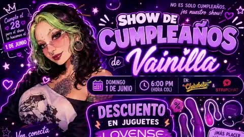 Vainilla Independent model online show from May 24, 2:08 am