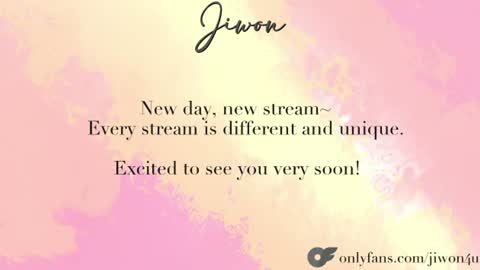 J i w o n   online show from June 20, 9:43 pm